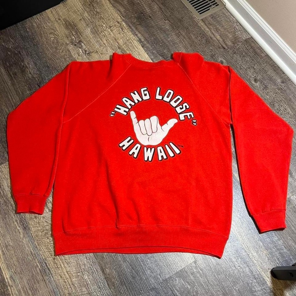 Vintage 1980s Hang Loose Hawaii crewneck sweatshirt Size XL